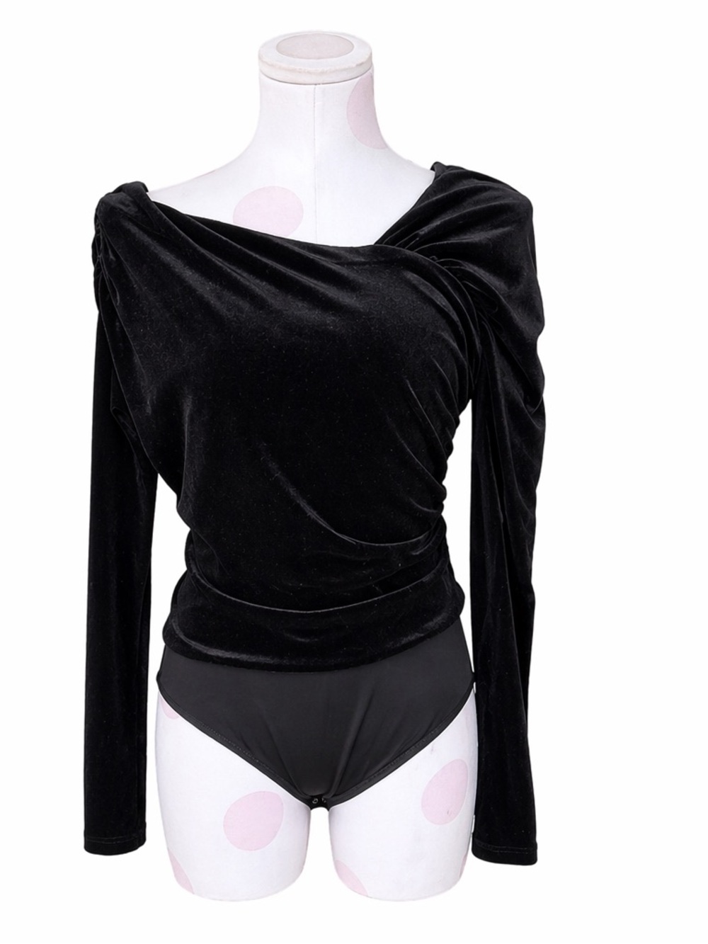 NWT Velvet Off Shoulder body suit - Express- Black - L